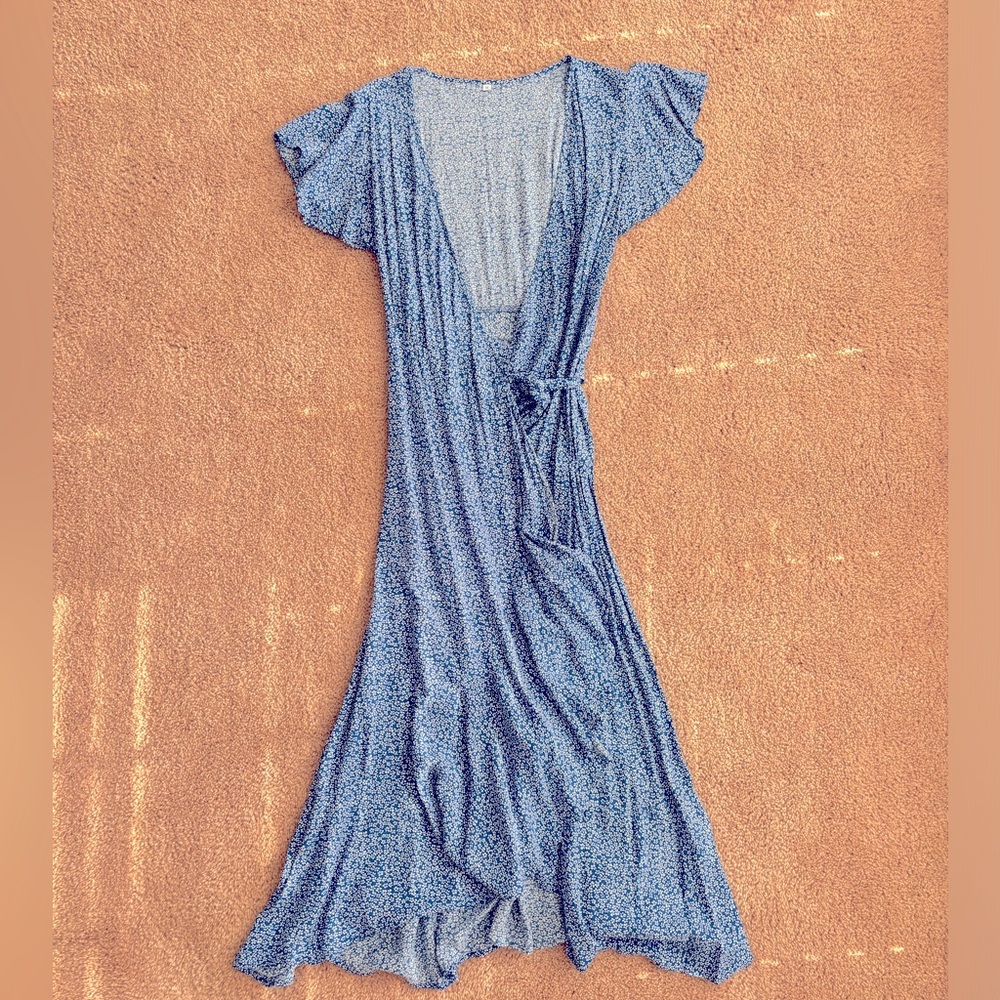Wrap V-Neck High Low Sundress